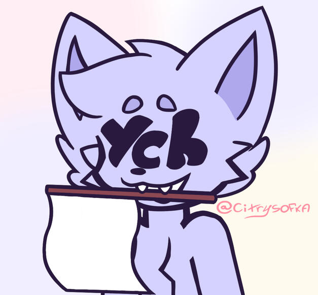 Cute character holding a flag in their mouth Only $10 $15